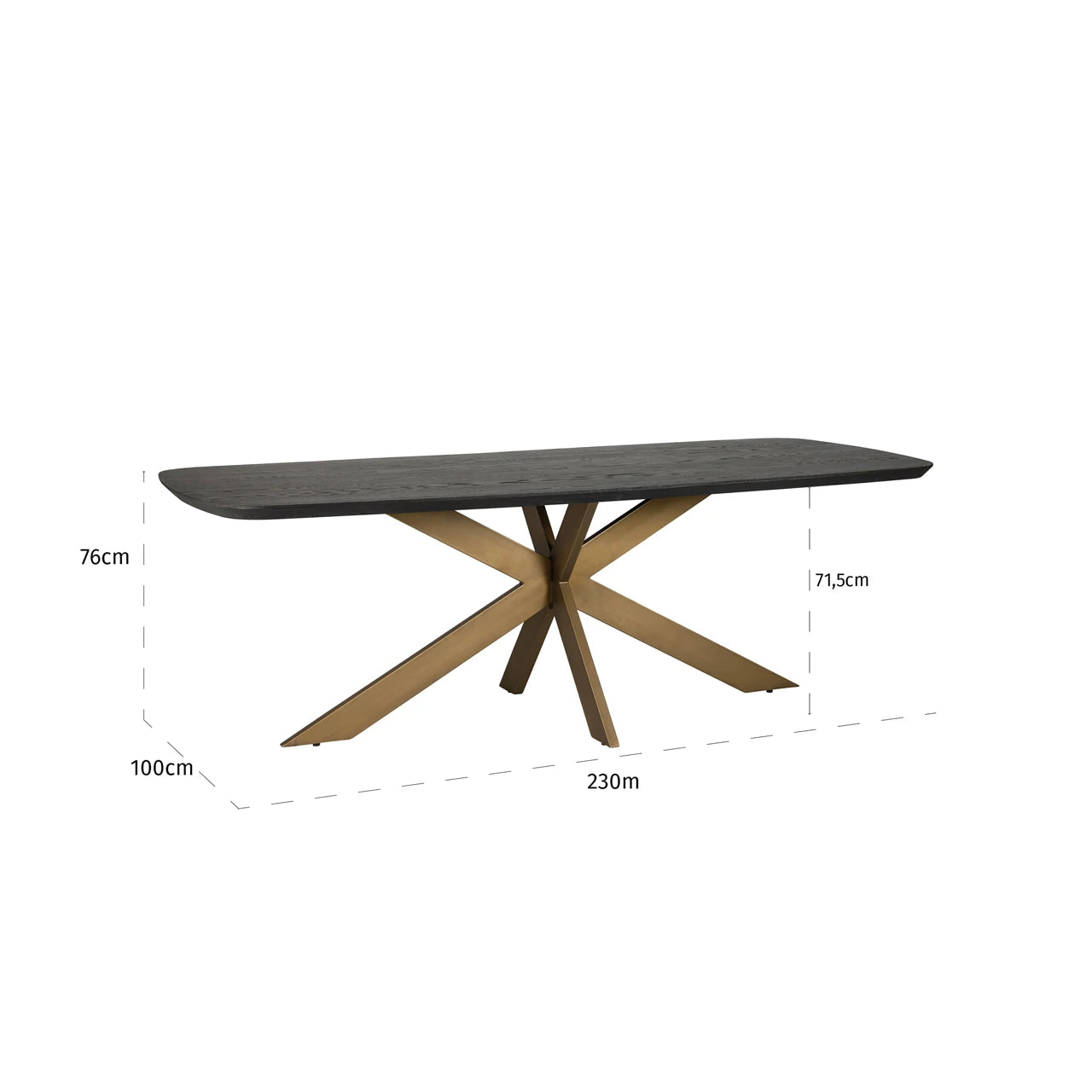 Spisebord Cambon mørk kaffe dansk oval 230 Richmond Interiors Spisebord