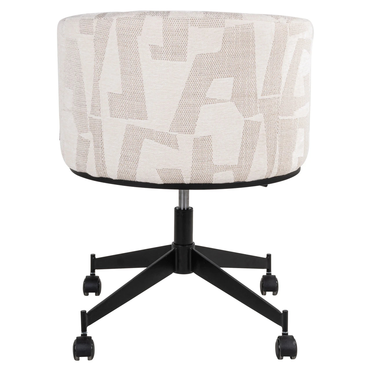 Spisestol Rochenne beige grafisk svingbar på hjul Richmond Interiors Spisestol