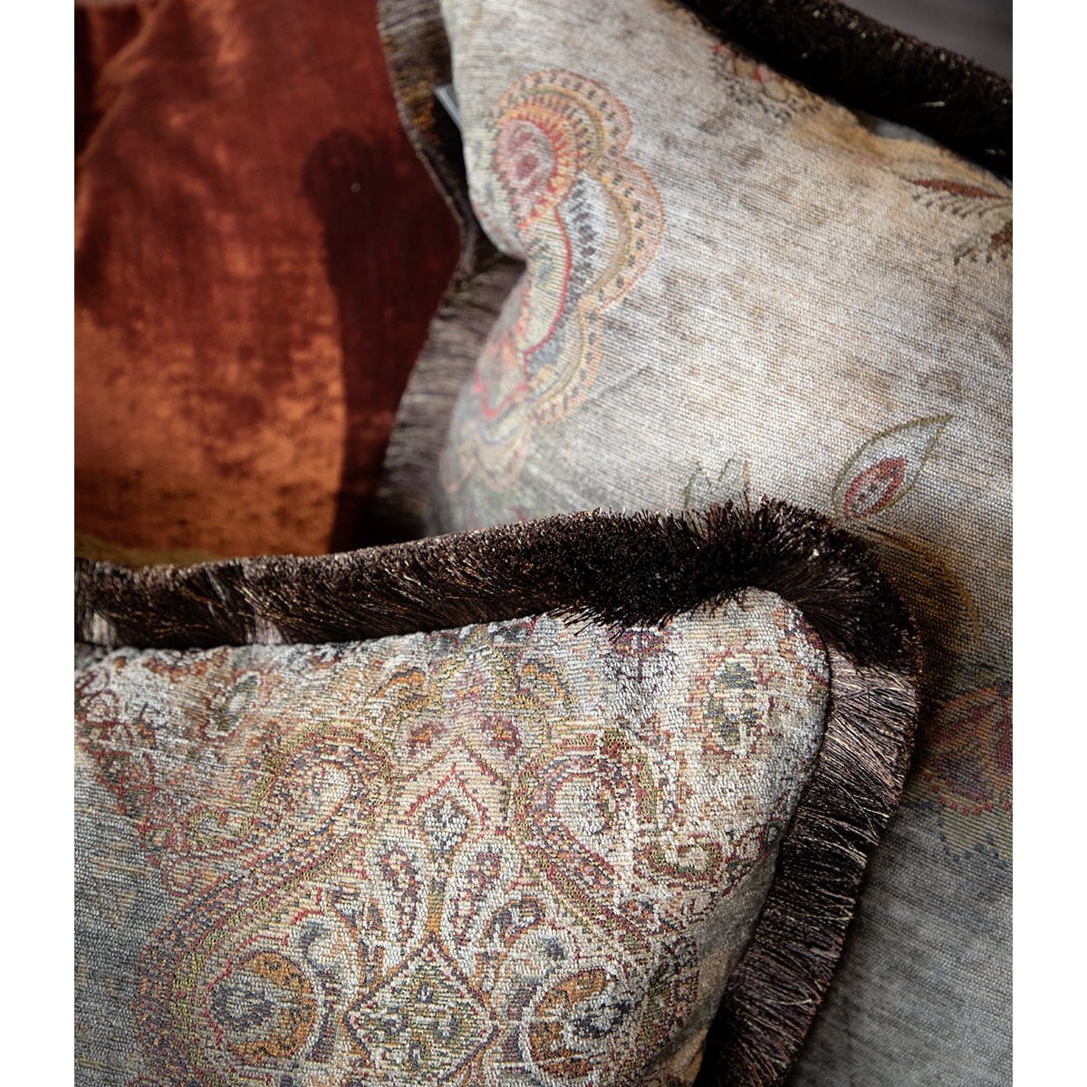 MIRALAGO PAISLEY TAUPE Putetrekk Artwood Pute