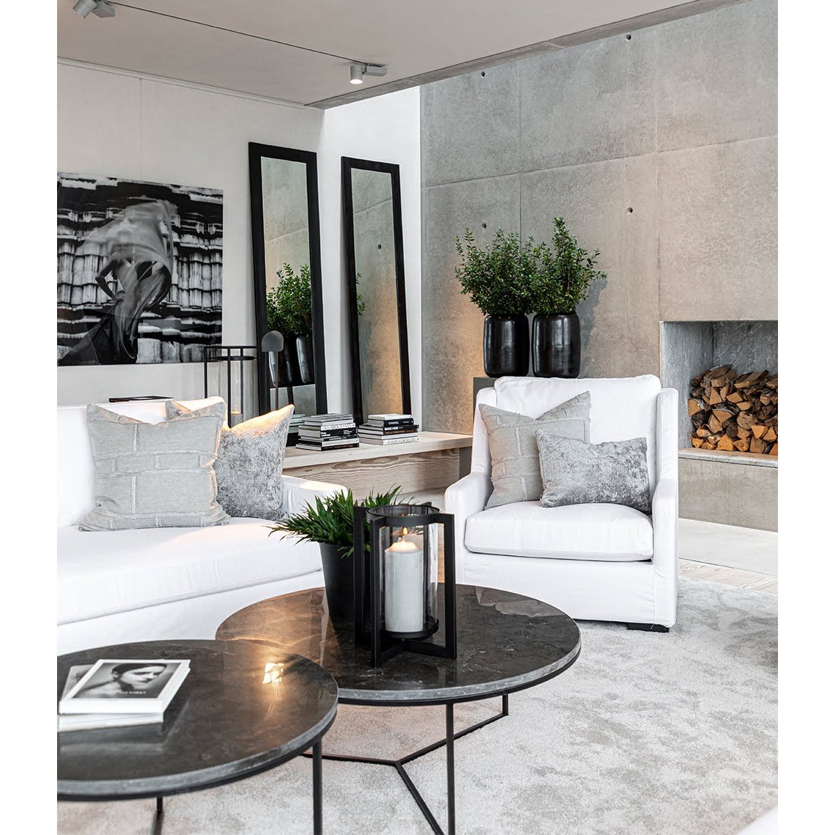 ABSTRACT Putetrekk FRINGE GREY Artwood Pute