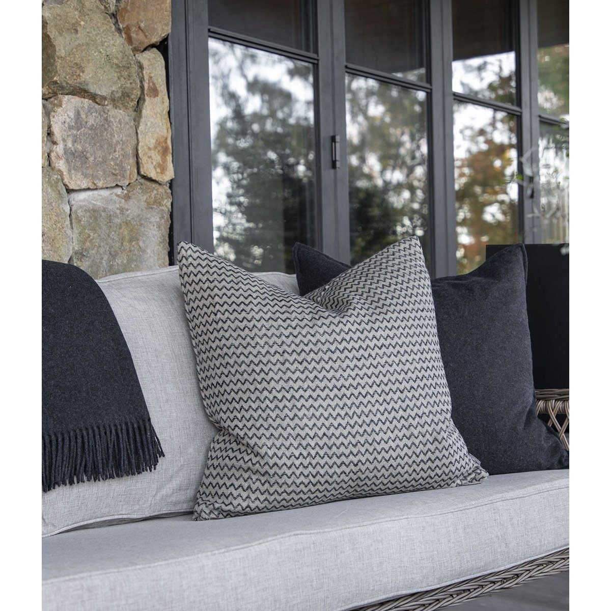 CASA LINEN/BLACK Putetrekk Artwood Pute