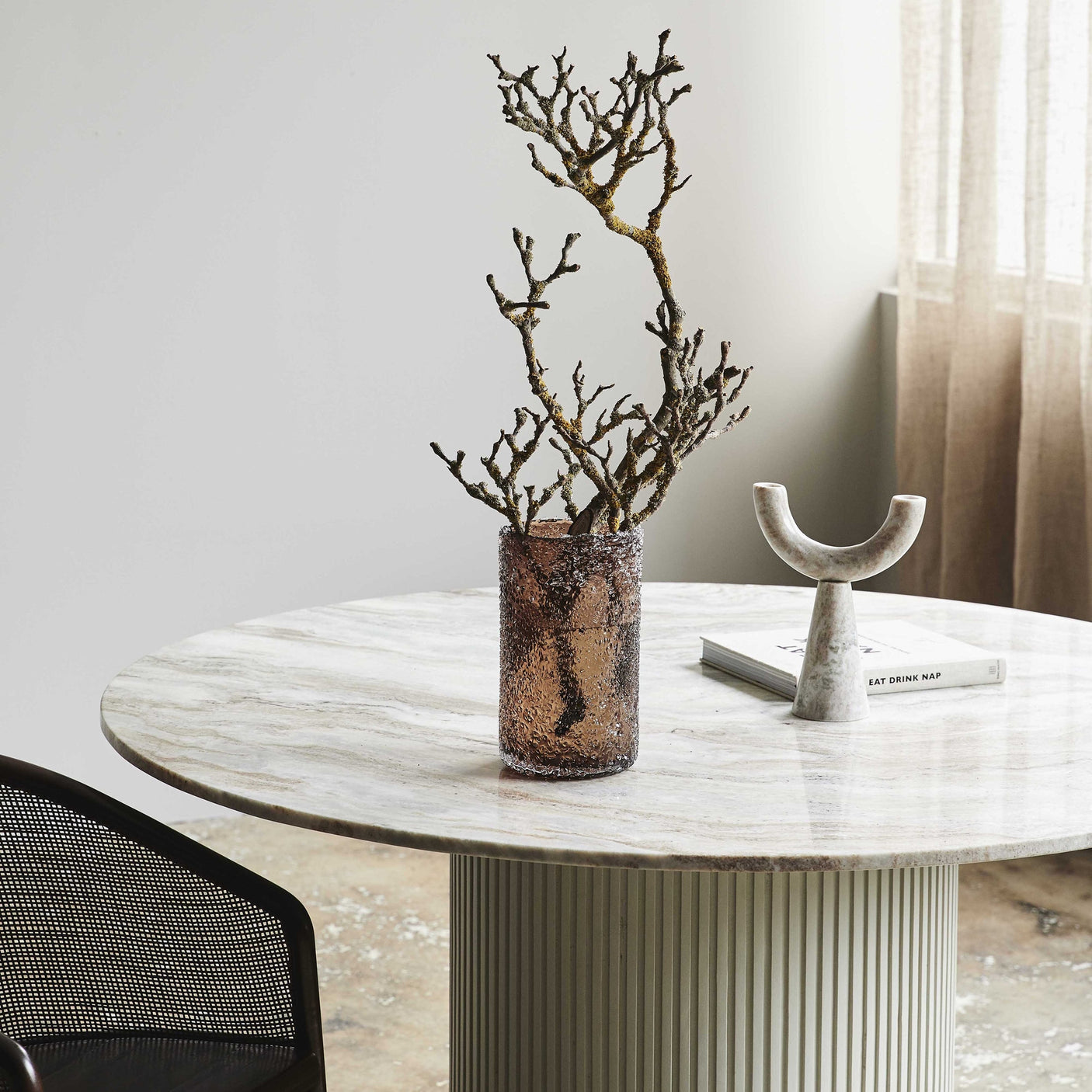 CLYDE glassvas - h25 cm - brun Nordal VASEBOWL