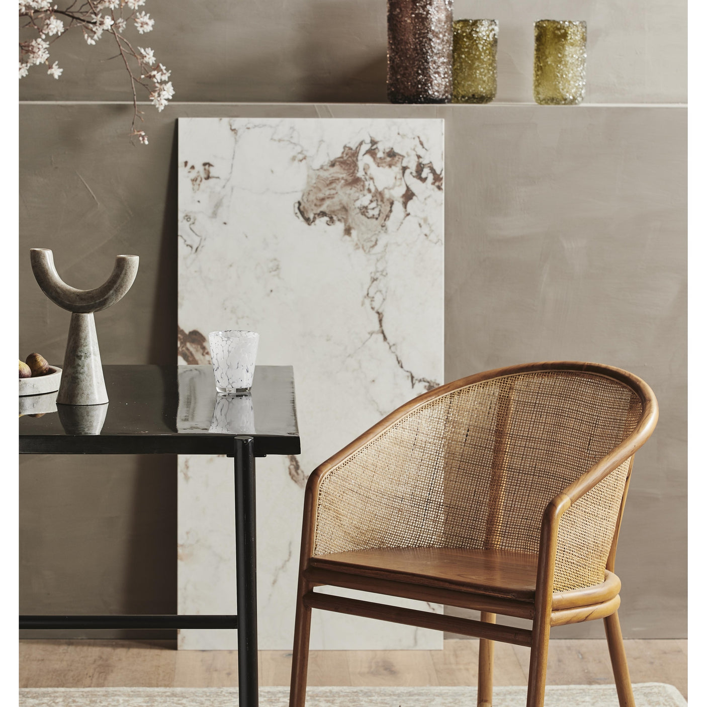 CLYDE glassvas - h19,5 cm - grønt Nordal VASEBOWL