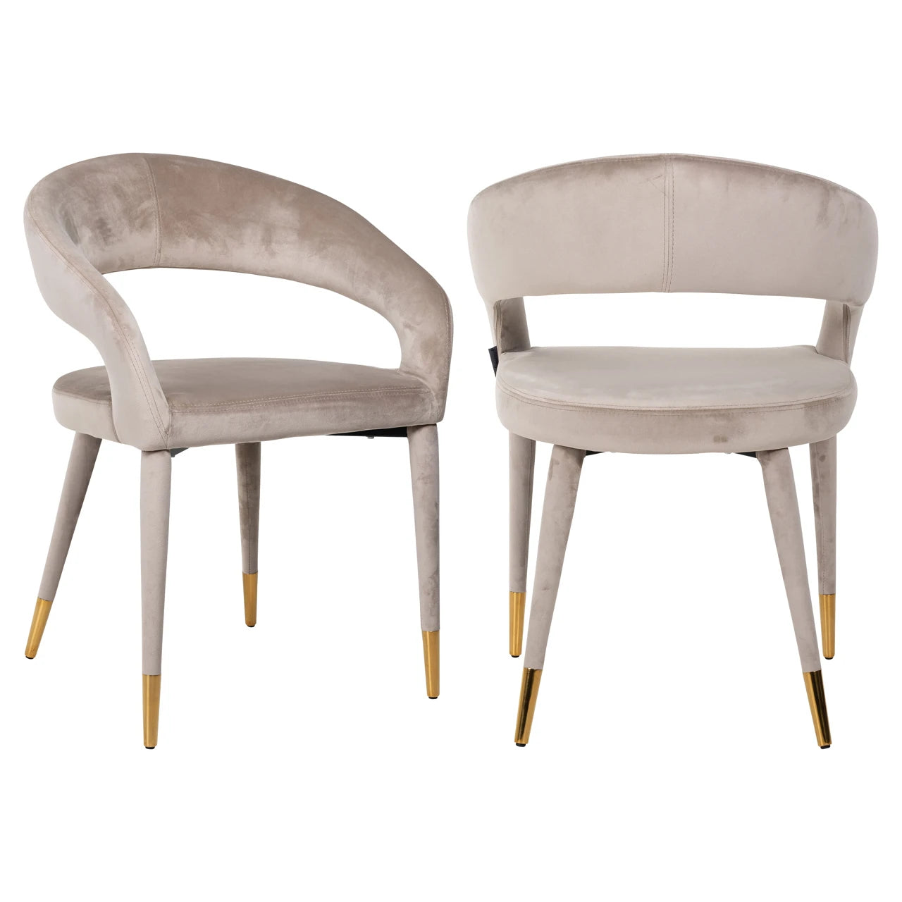 Spisestol Gia khaki fløyel brannhemmende Richmond Interiors Spisestol
