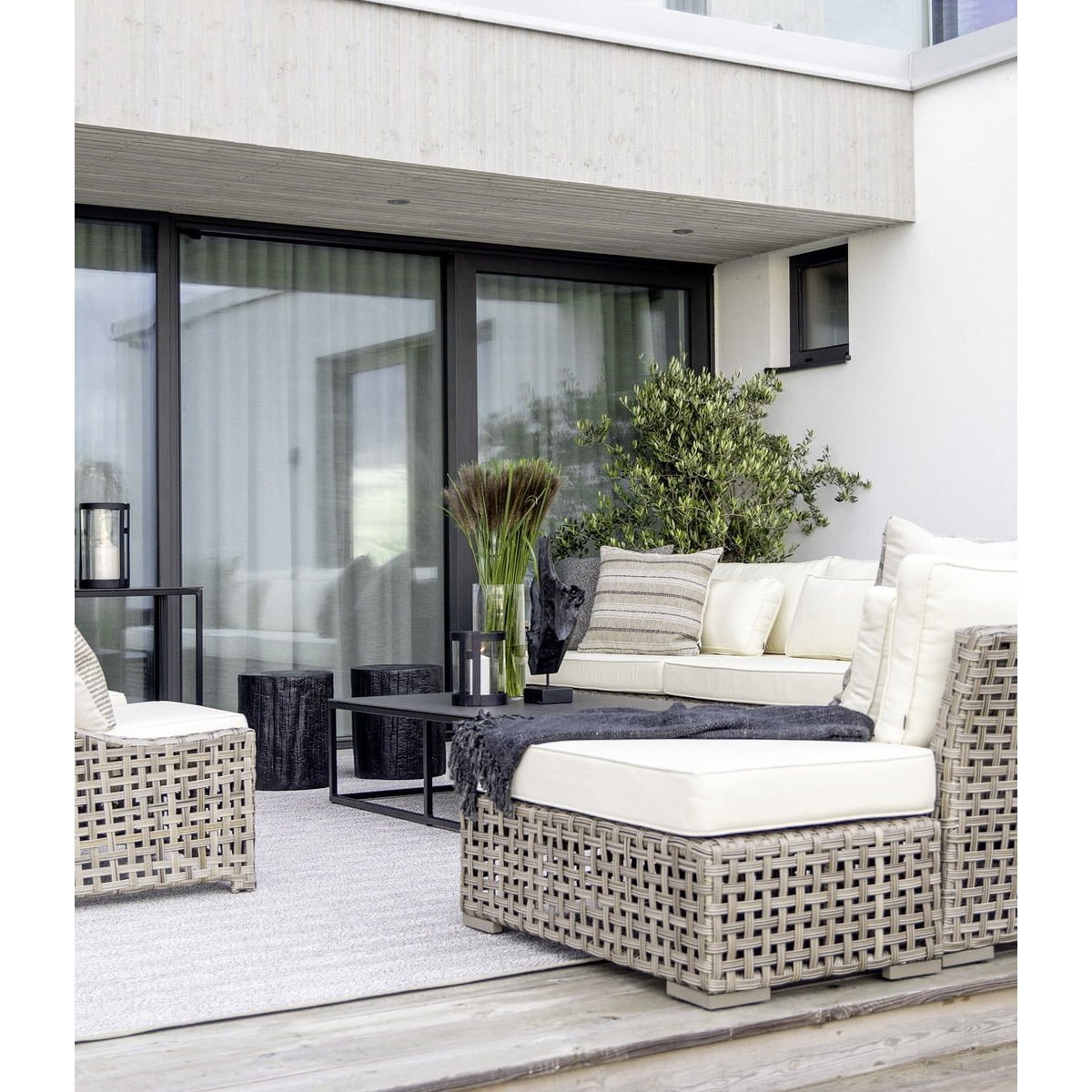 NOMAD MULTI STRIPE GREY putetrekk Artwood Pute