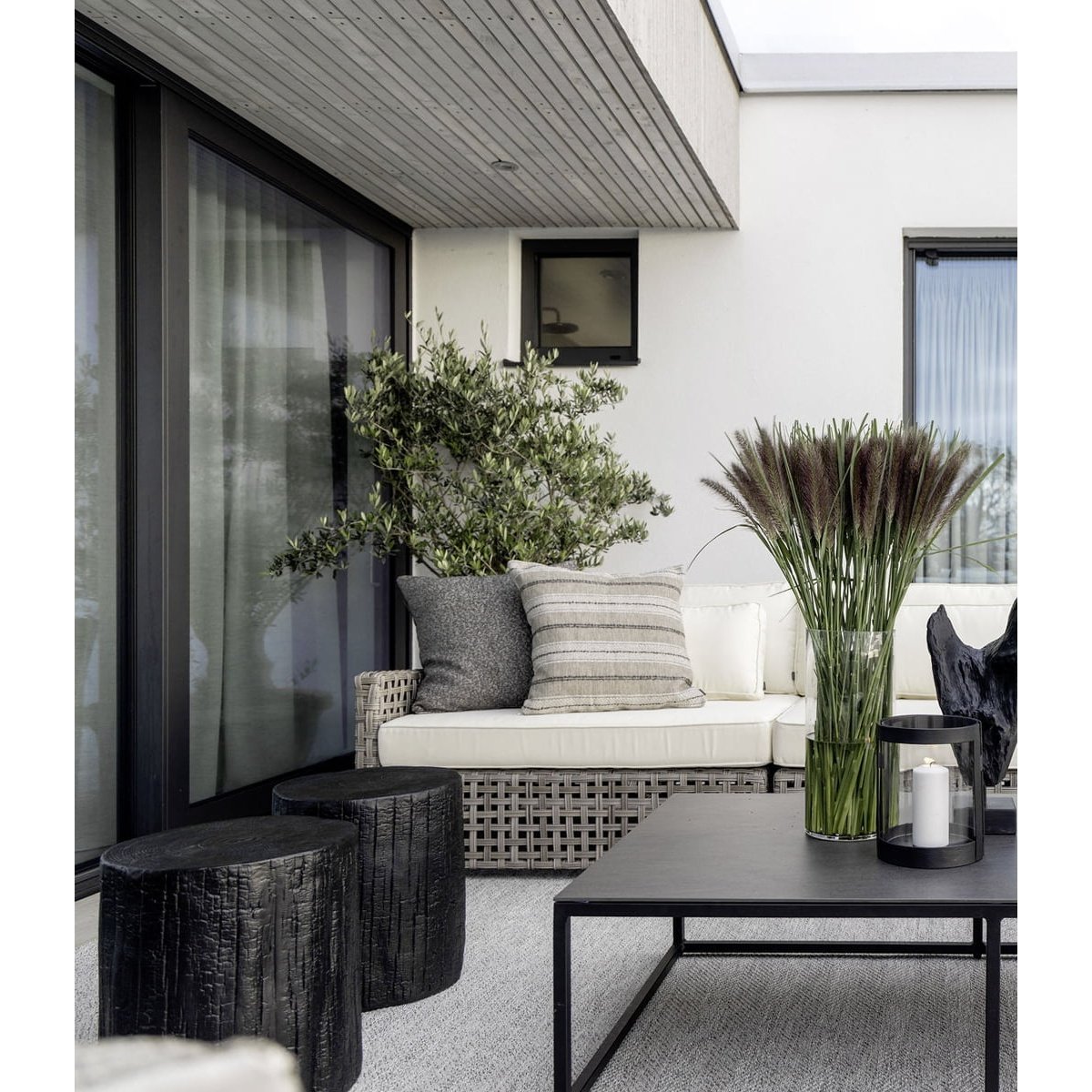 NOMAD MULTI STRIPE GREY putetrekk Artwood Pute