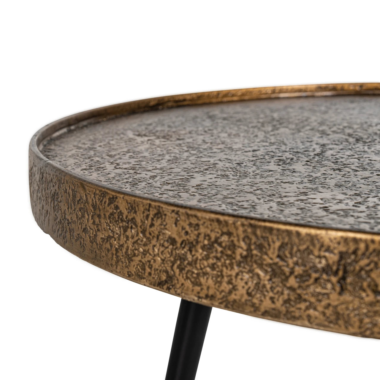 Coffee table Luton svart/gull sett med 3 Richmond Interiors Sofabord