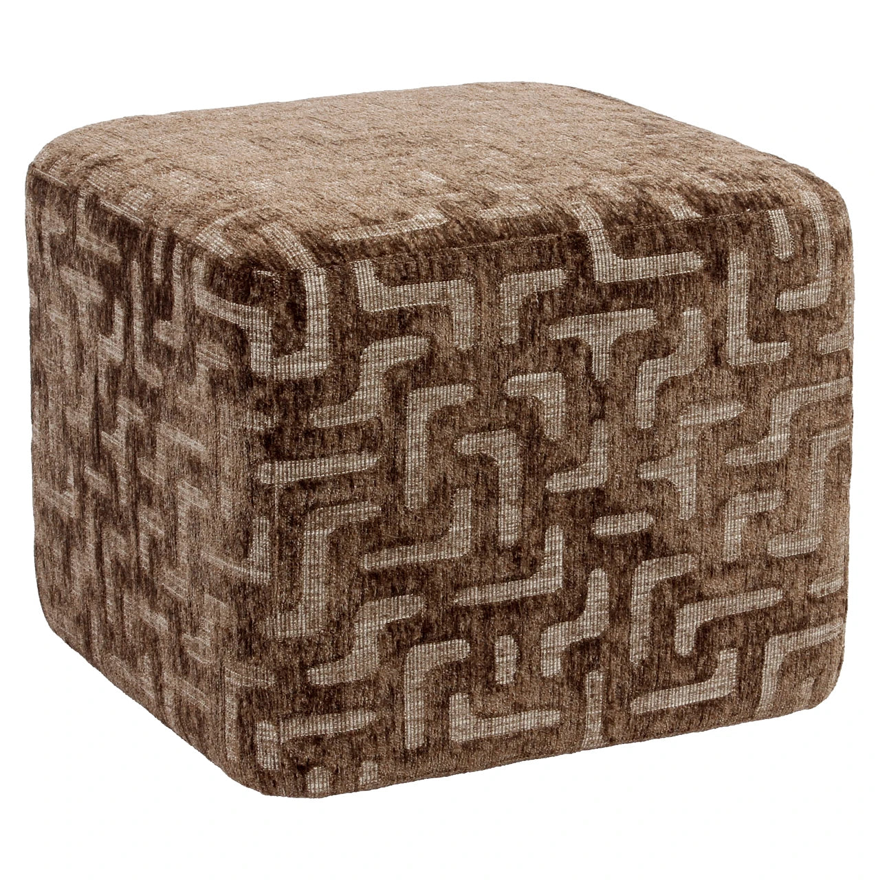 Pouffe & fotpall Ciela brown labyrinth Richmond Interiors Pall