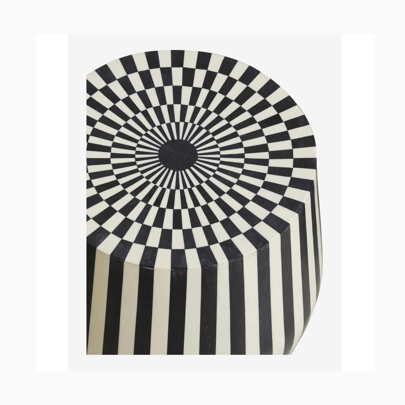 TAURA sidebord/skammel - svart/råhvitt Nordal TABLES