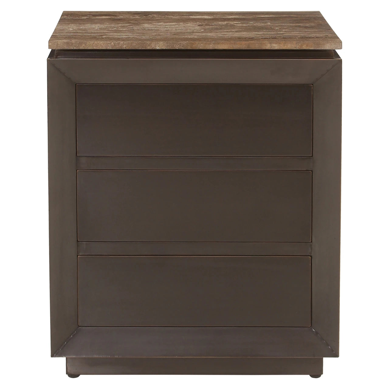 Nightstand Russo askebrun 3 skuffer Richmond Interiors Nattbord