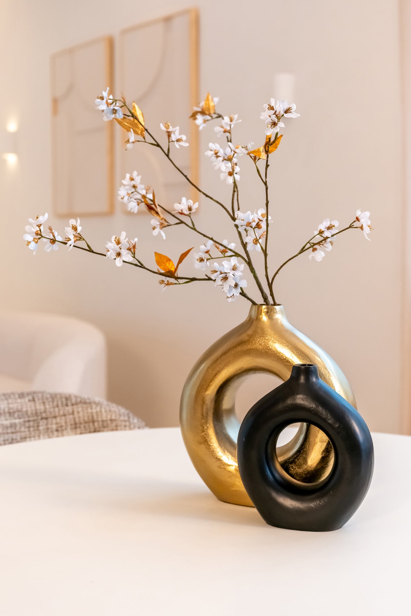 Spisebord Bloomstone hvit 130Ø Richmond Interiors Spisebord
