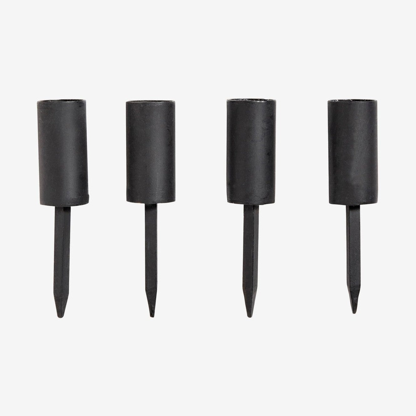 KURA lysholder i jern med spyd - h12 cm - sort Nordal CANDLEHOLD