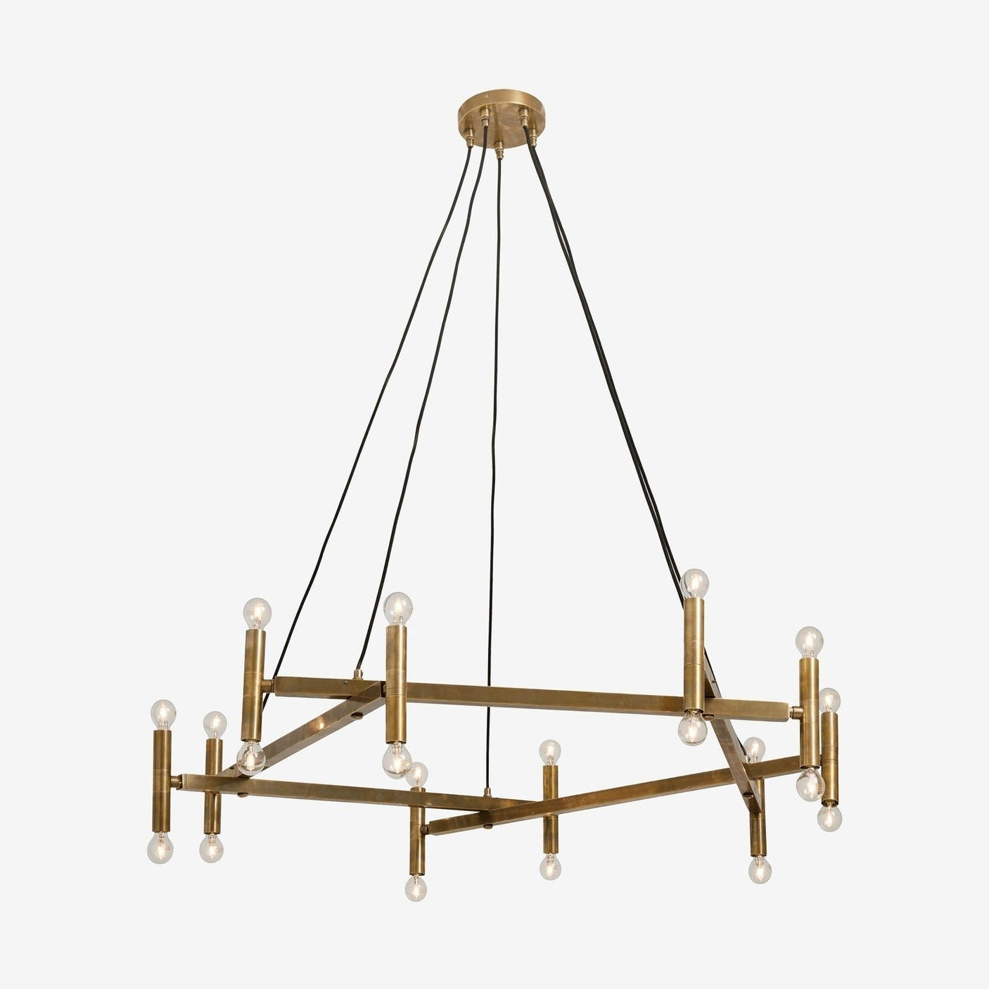 Lyskrone til 20 lyspærer - ø142 cm - brassing finish Nordal LAMPER