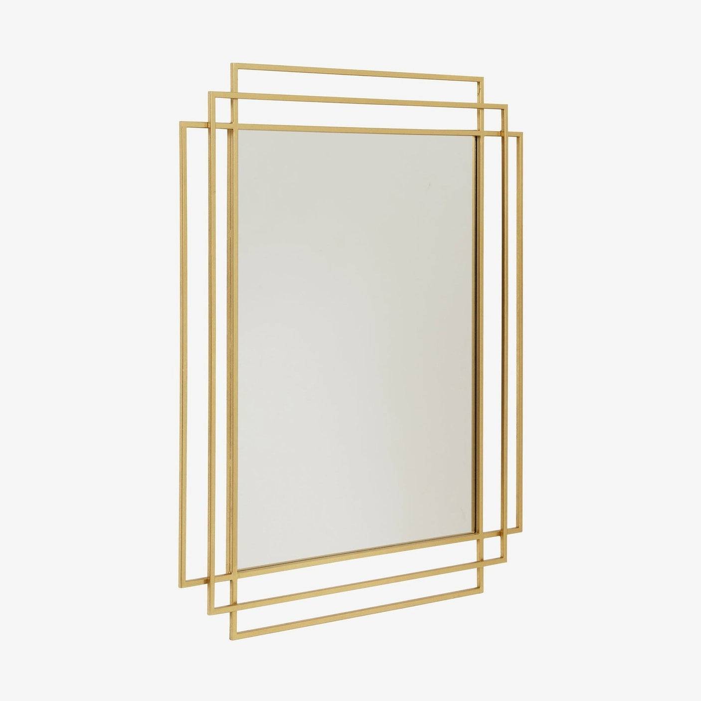 SQUARE speil i jern - 97x76 cm - gull finish Nordal MIRRORS
