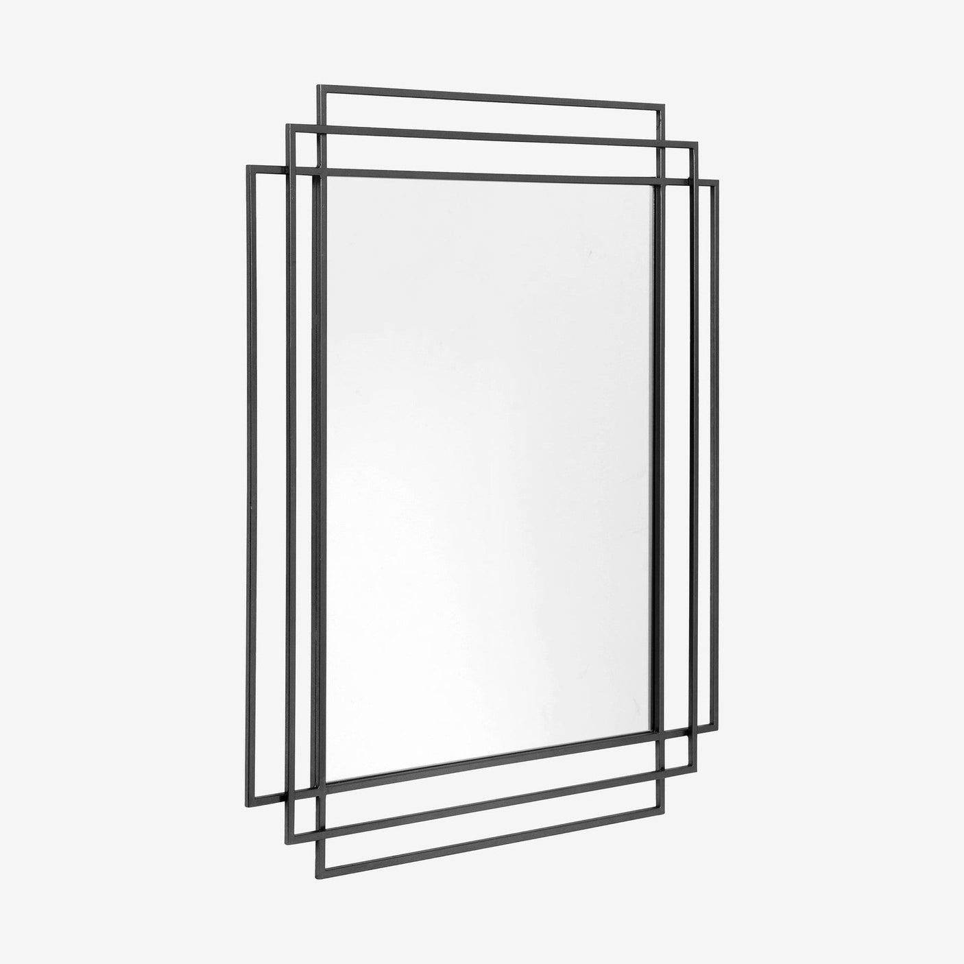 SQUARE speil i jern - 97x76 cm - svart Nordal MIRRORS