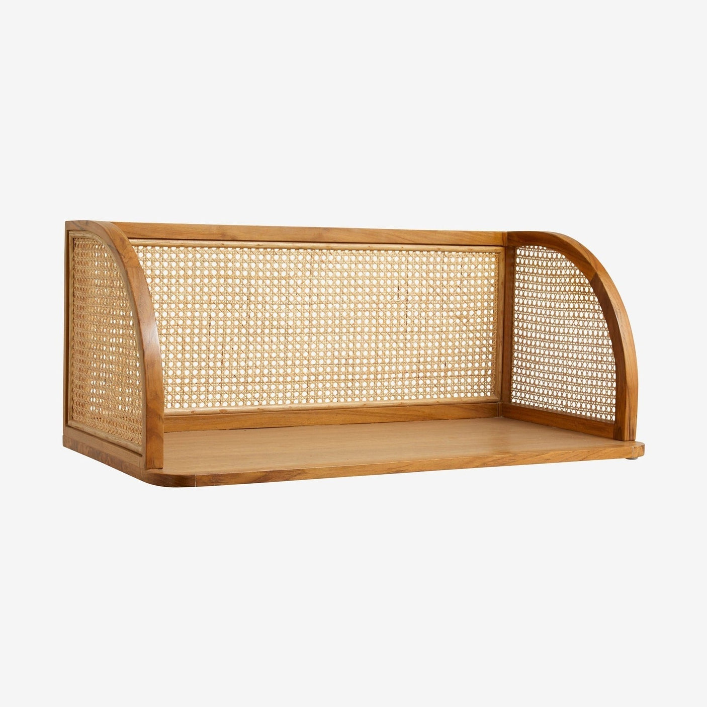 MERGE teak tre hylle m/flat - L80 cm - natur Nordal TABLES