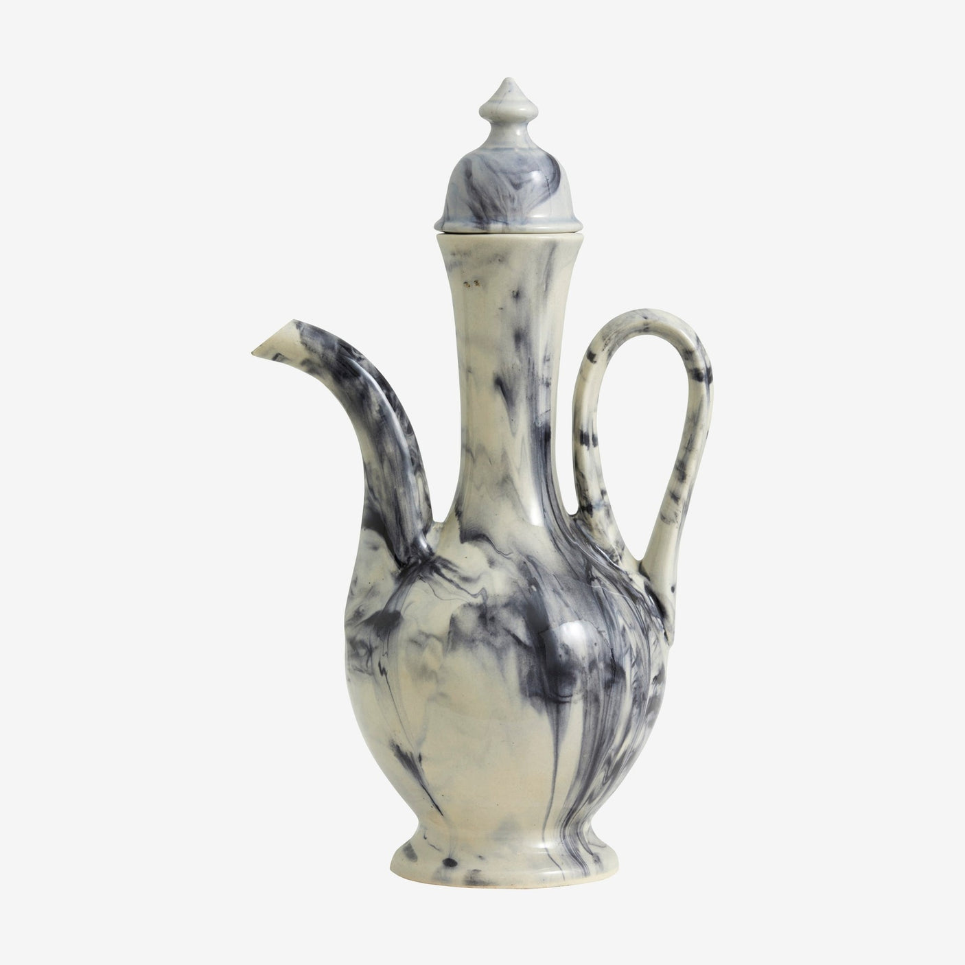 CASCADE kaffekander i stein - h38 cm - hvit/sort Nordal TABLEWARE