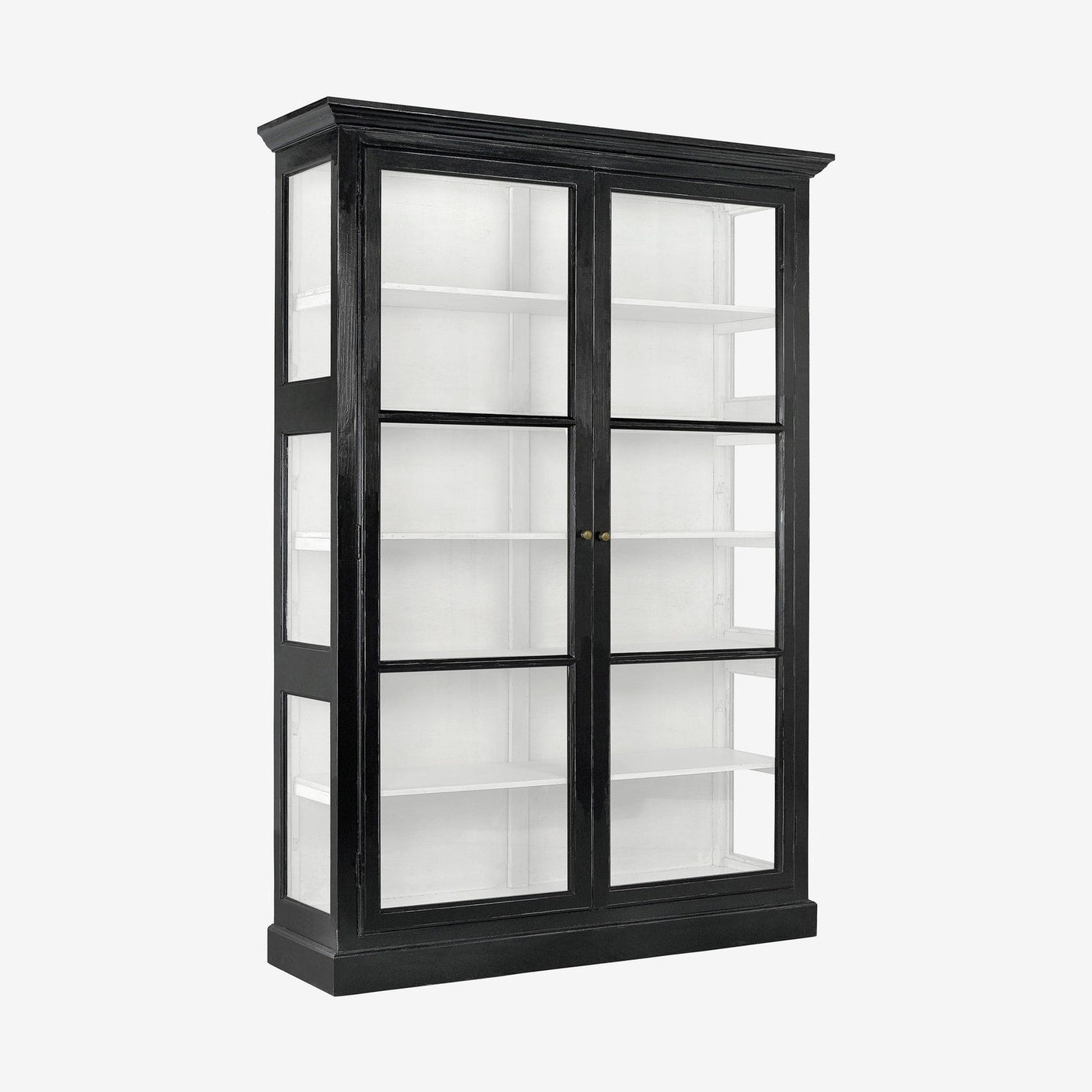 CLASSIC vitrine i tre - 212x142 - svart/hvitt Nordal CABINETS