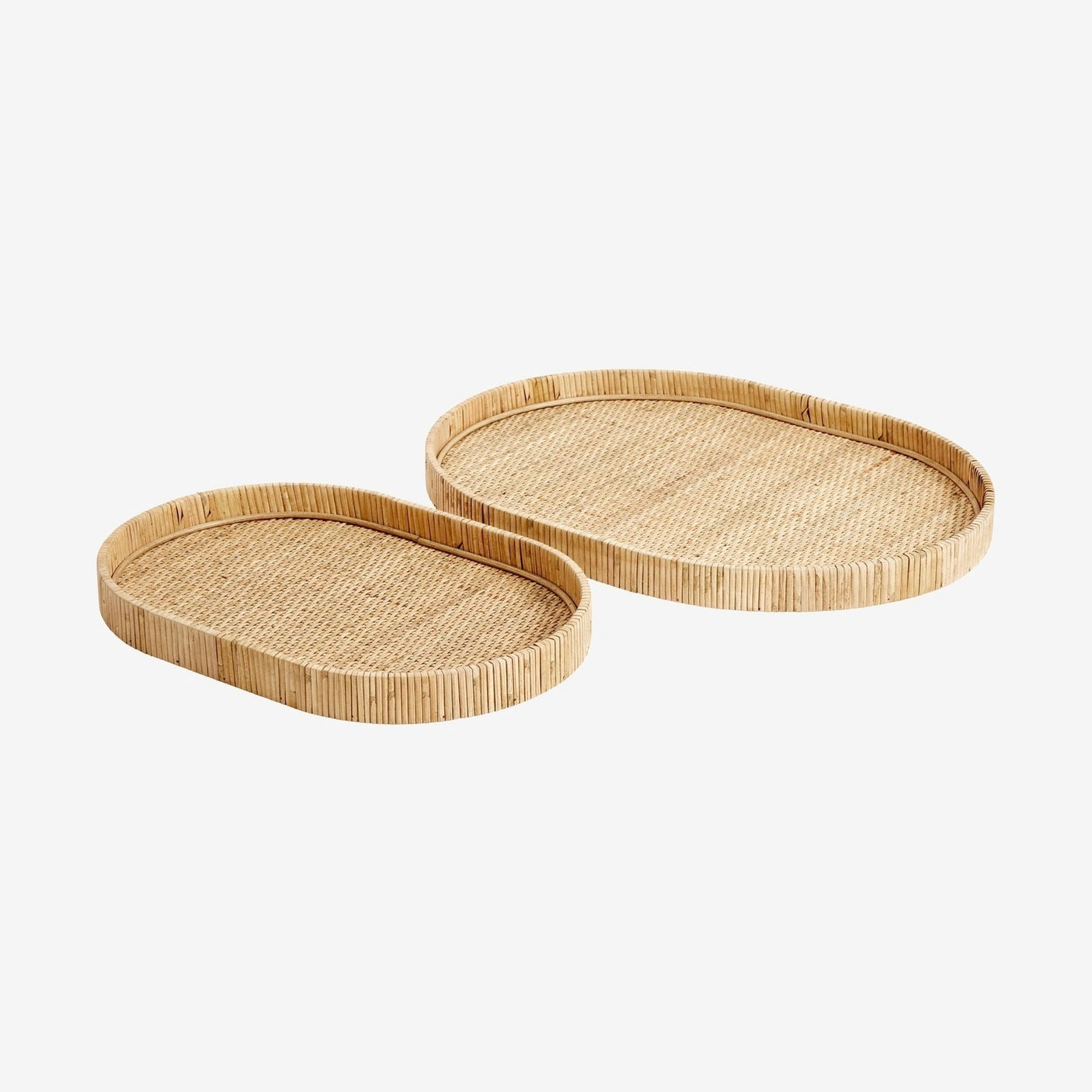 FUJI serveringsbakker i rattan - 2 stykker - natur Nordal FADE+SKÅLE