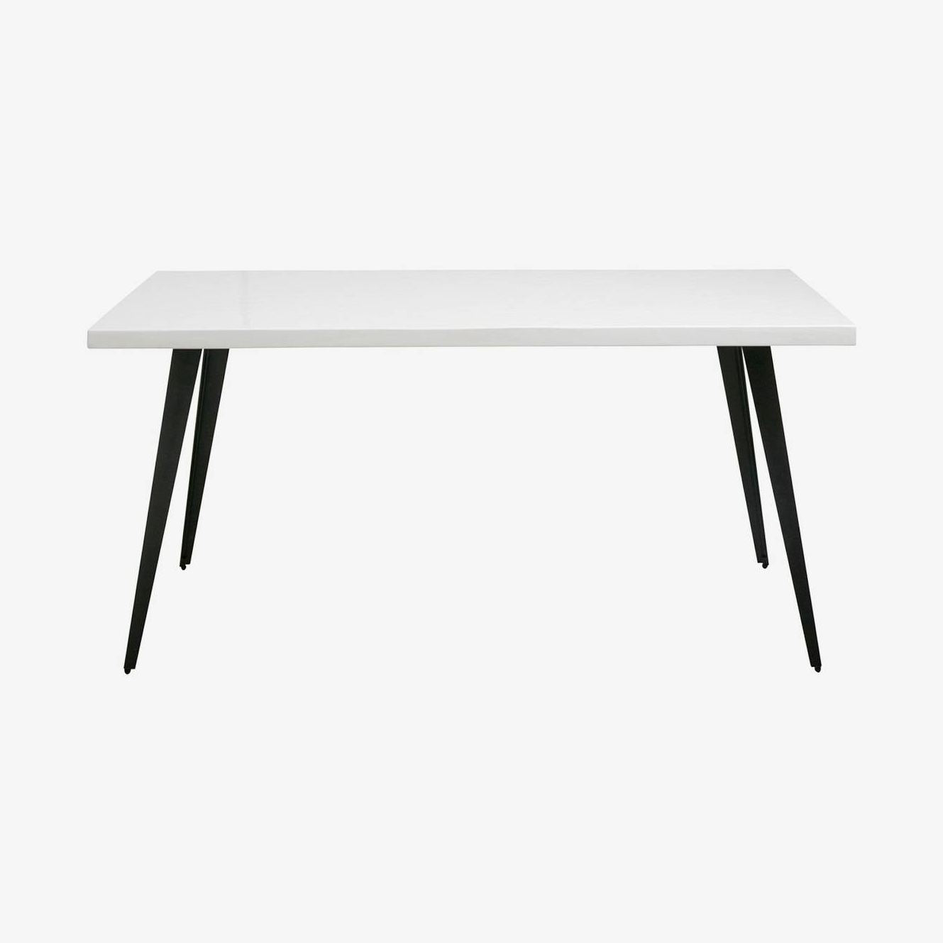 BLANK spisebord i tre og jern - 160x100 - hvit høyglans Nordal TABLES