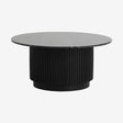 ERIE rundt sofabord i tre og marmor - ø90 cm - sort Nordal TABLES
