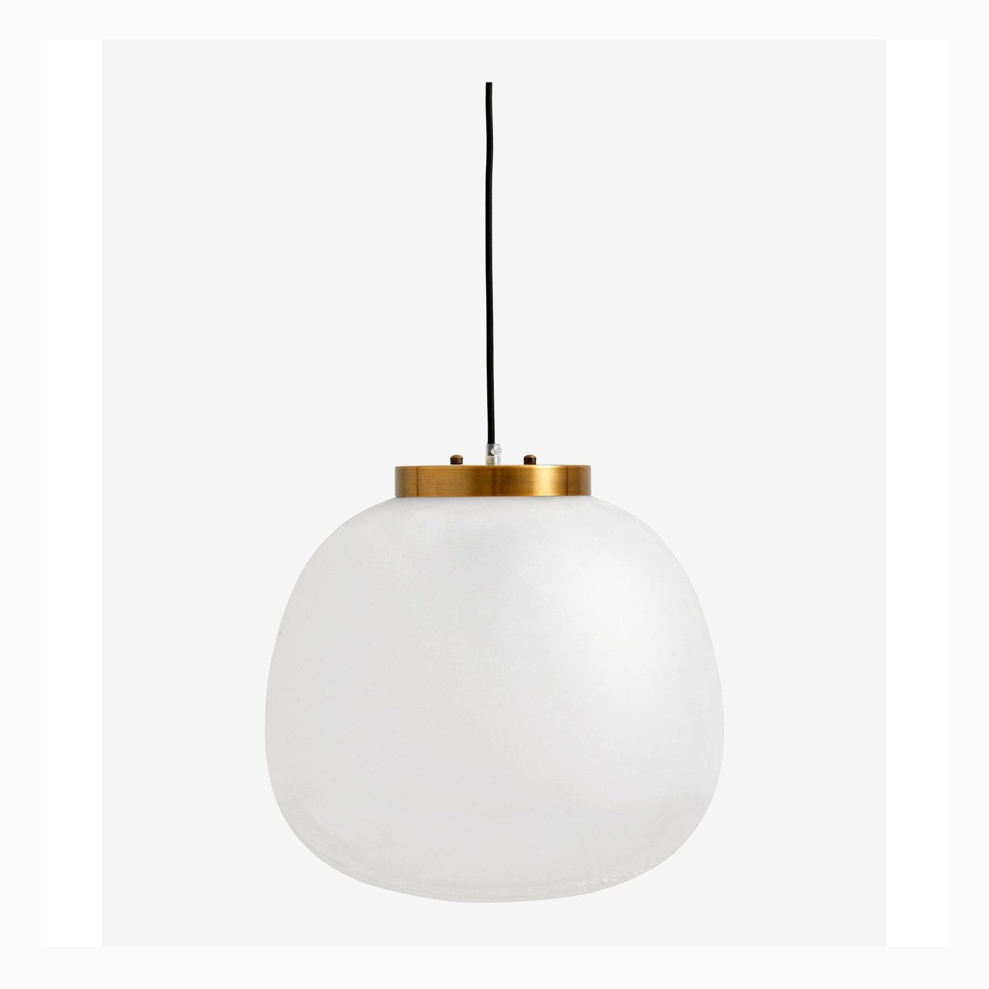 FROST pendel i frostet og klart glass - ø40 cm - hvit/gull finish Nordal HANG LAMPS