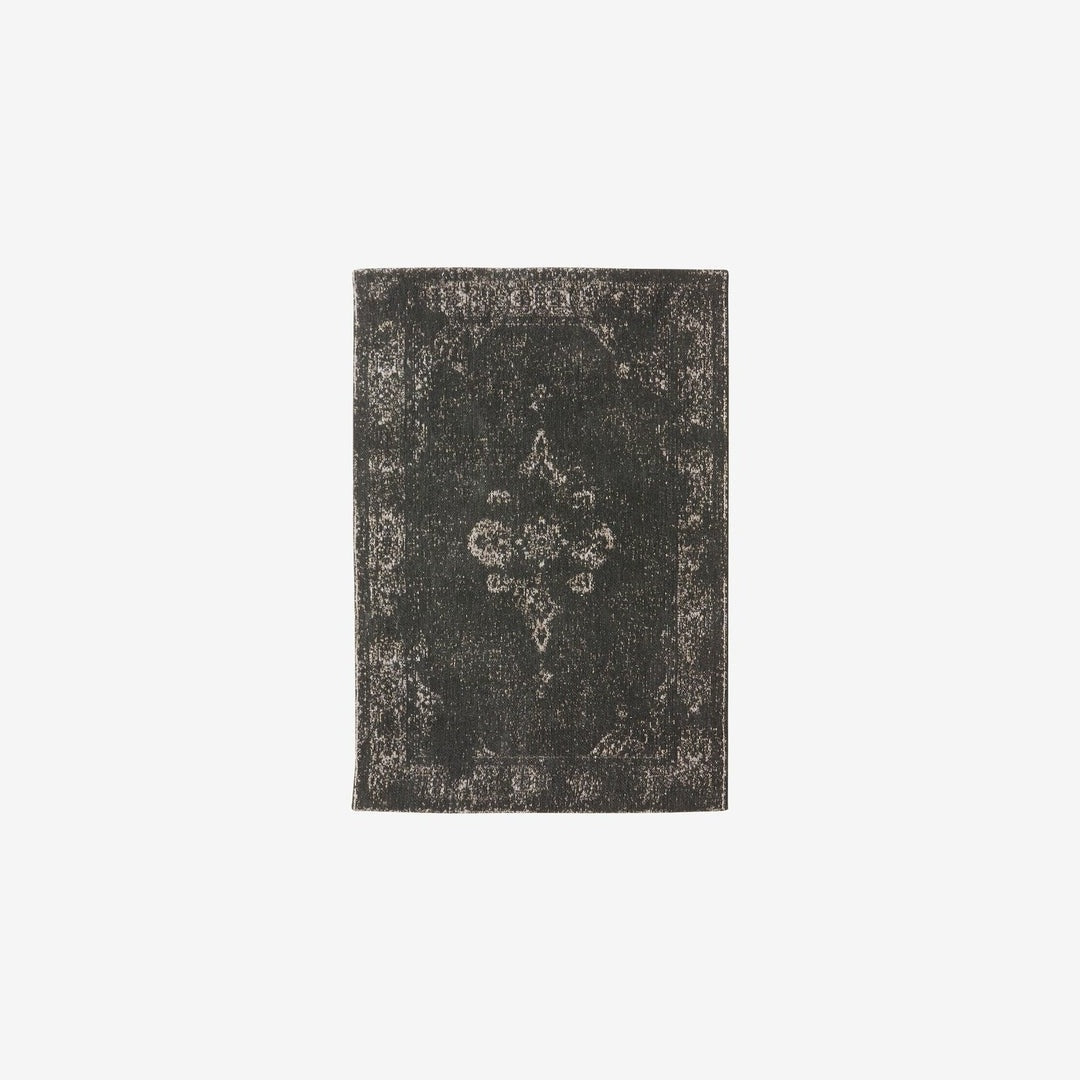 GRAND vevd bomullsmatte, 60x90 - mørkgrå/sort Nordal CARPETS
