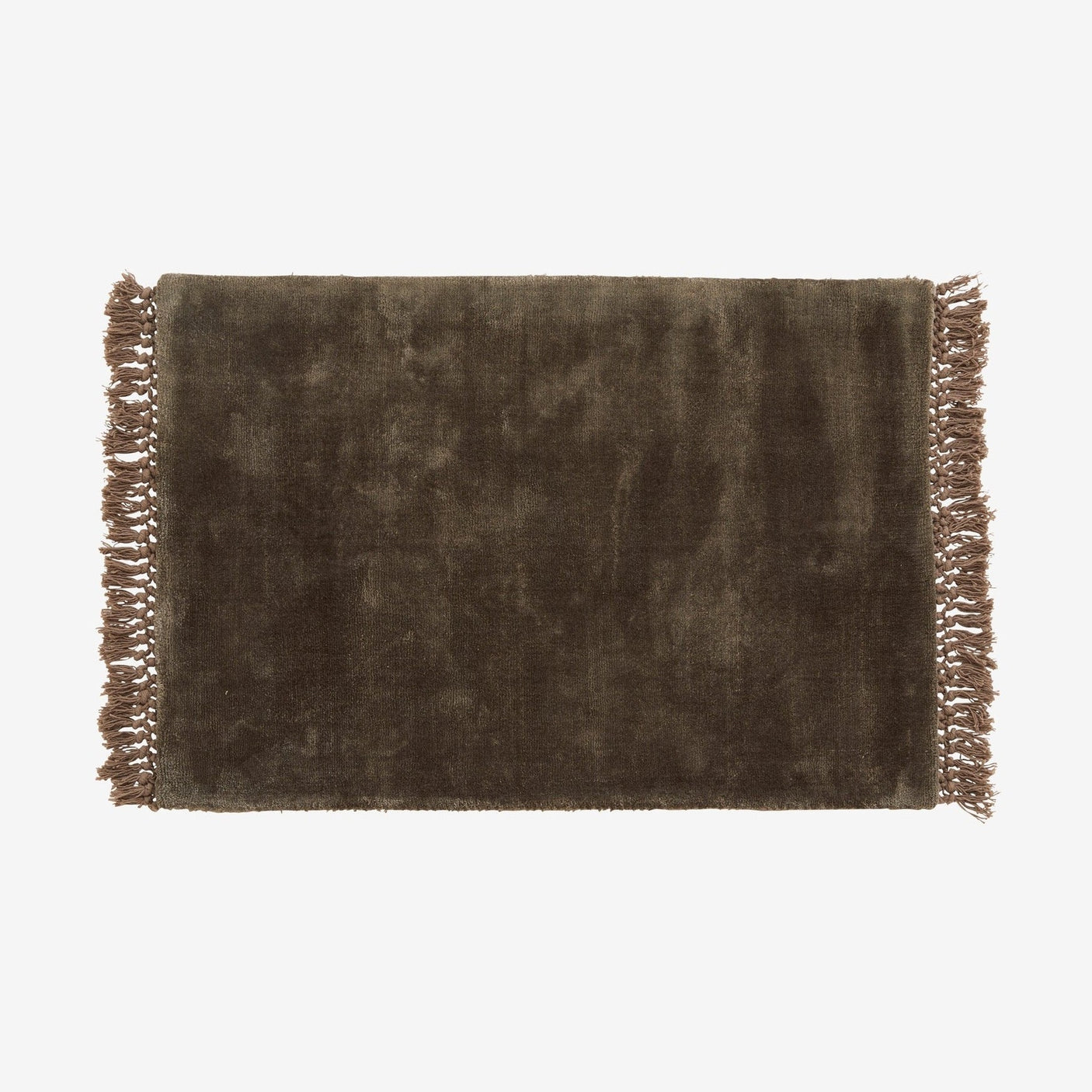 NOBLE tepper med frynser, 60x90 - varm grå Nordal CARPETS