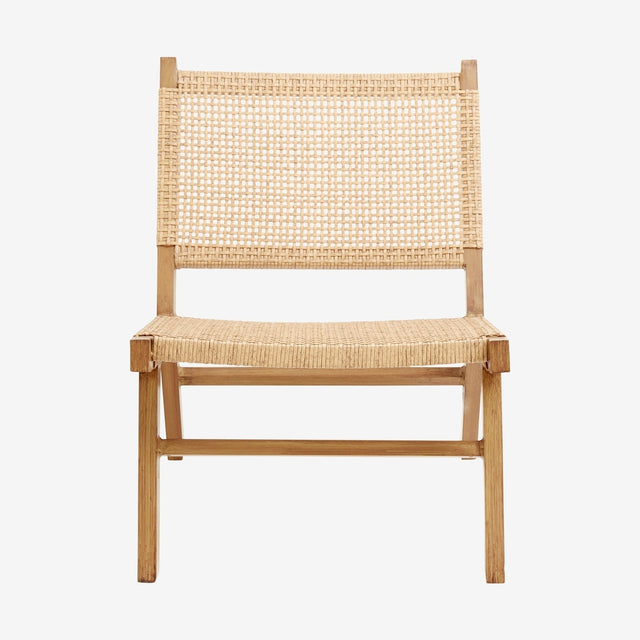 VASAI lounge hagestol i flettet polyrattan - natur Nordal GARDEN FUR