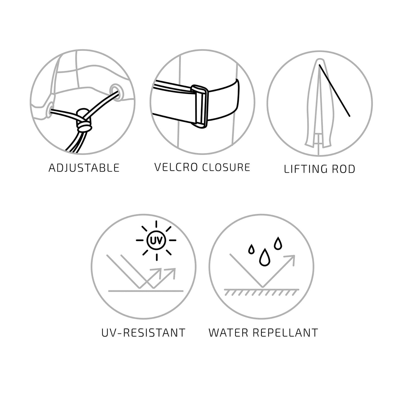 Luksus Overtrekk til parasoll House Nordic Møbeltrekk