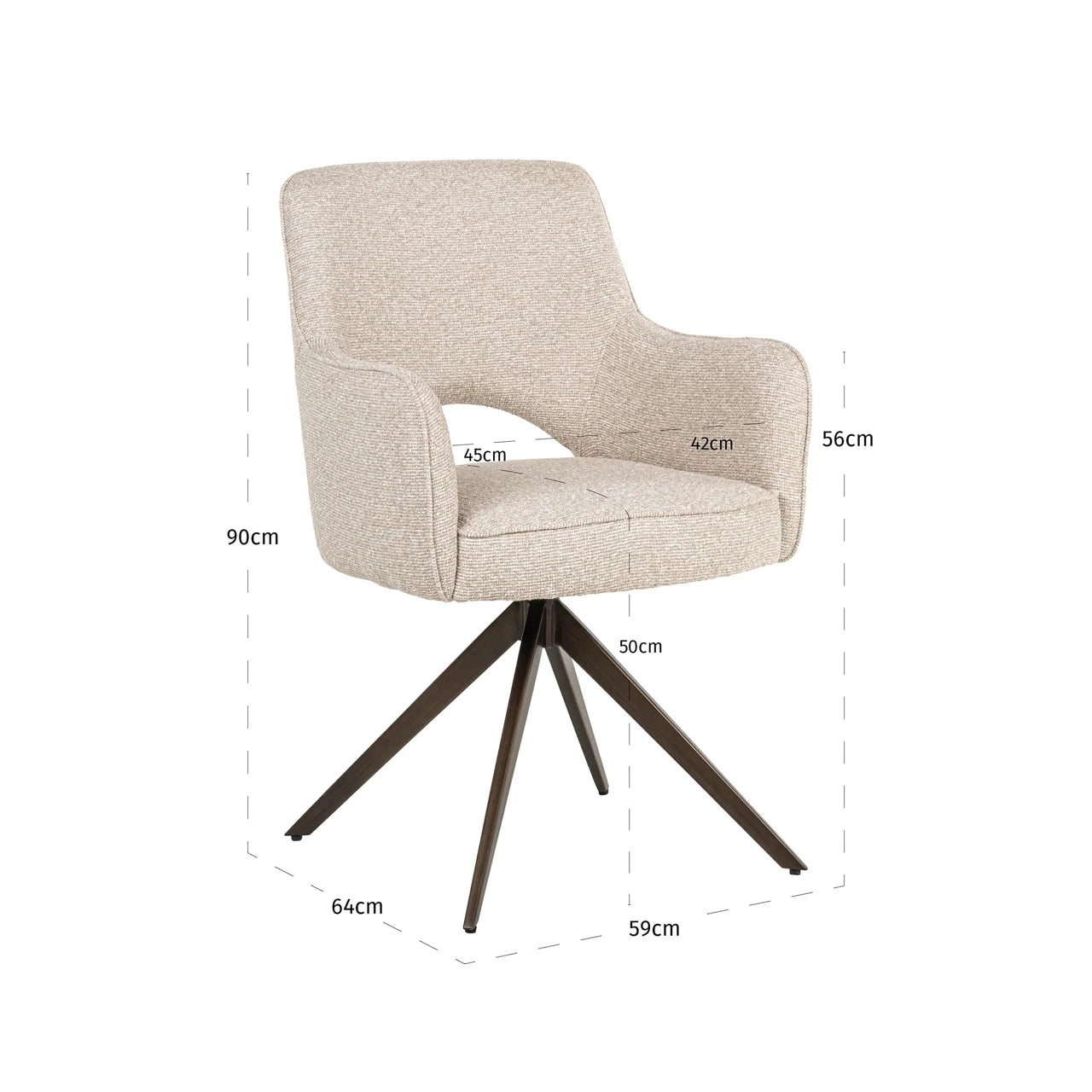 Spisestol Ginerva biscotti svingbar Richmond Interiors Spisestol