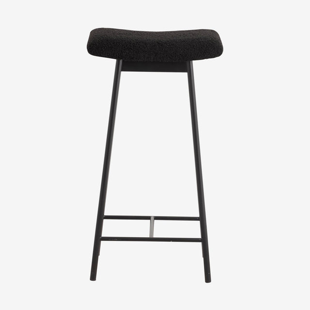 ZALA barstol med imitert lammekjøtt - svart Nordal STOOLS