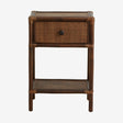 HAYES sidebord/sengebord i rattan - brun Nordal TABLES