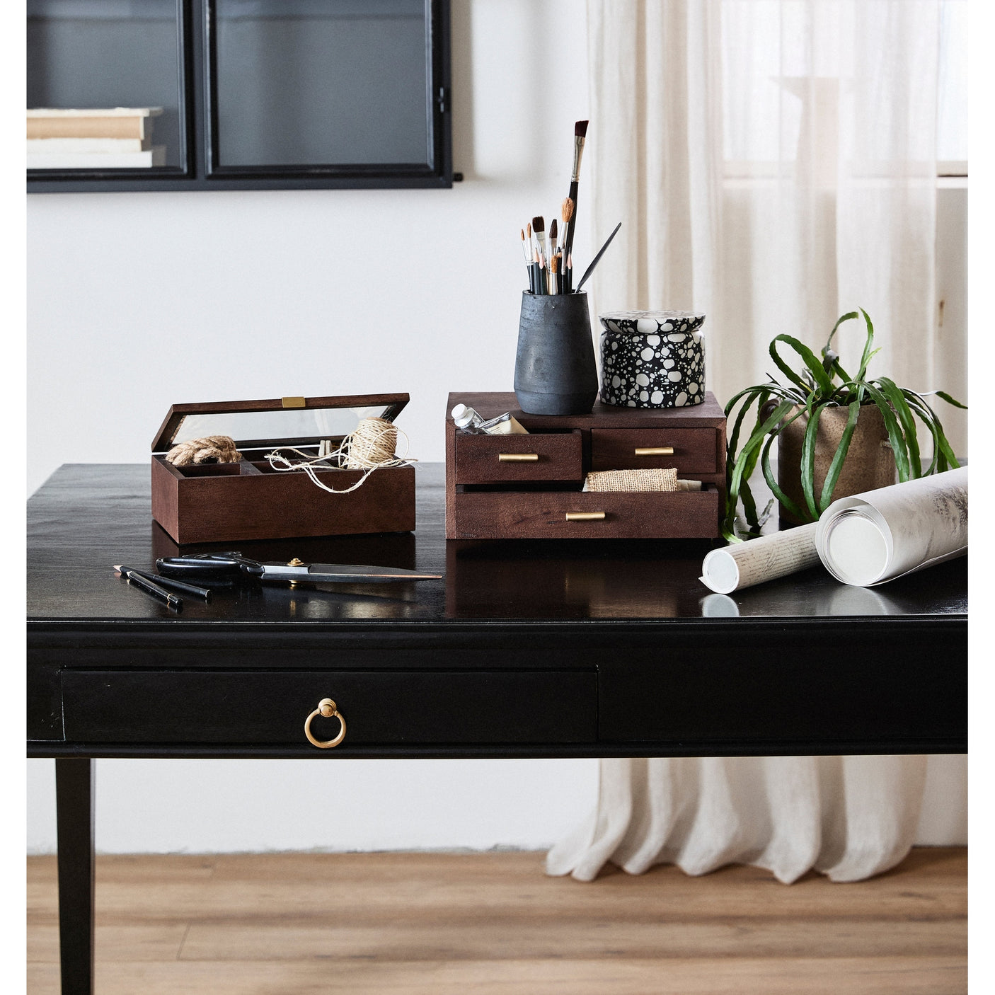 PUYO-lagringskasse med lås - natur Nordal STORAGE