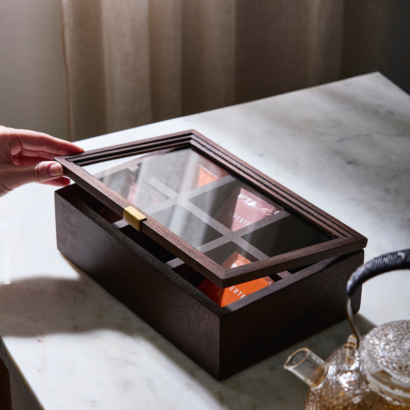 PUYO-lagringskasse med lås - natur Nordal STORAGE