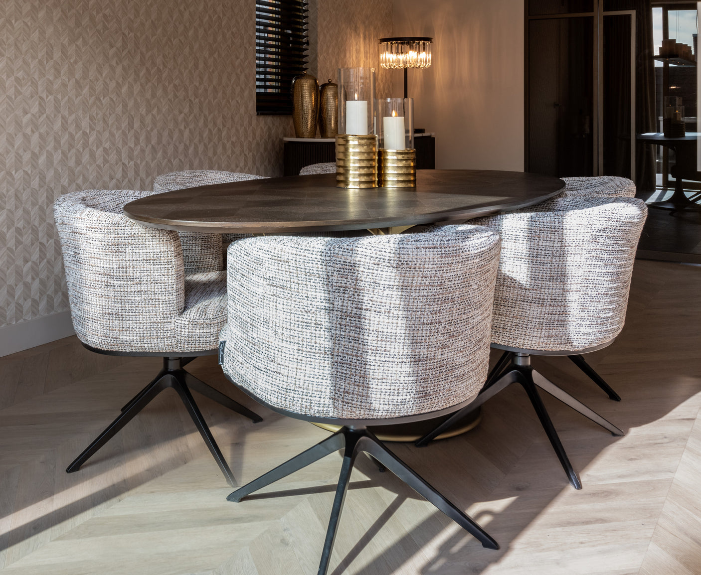 Orkanlys Dane stort Richmond Interiors Lanterne og lysglass