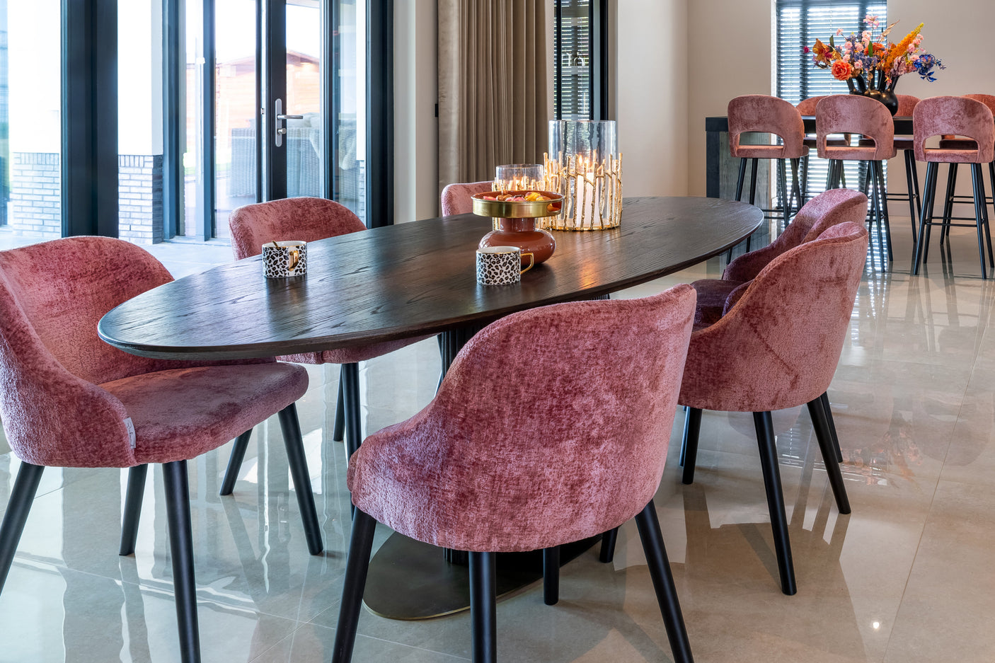 Spisebord Luxor brunt ovalt 235 Richmond Interiors Spisebord