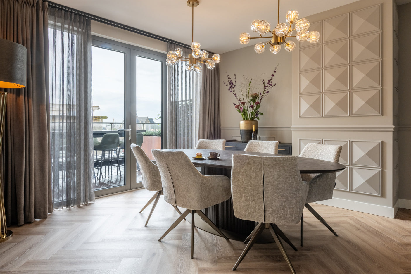 Spisebord Luxor brunt ovalt 235 Richmond Interiors Spisebord