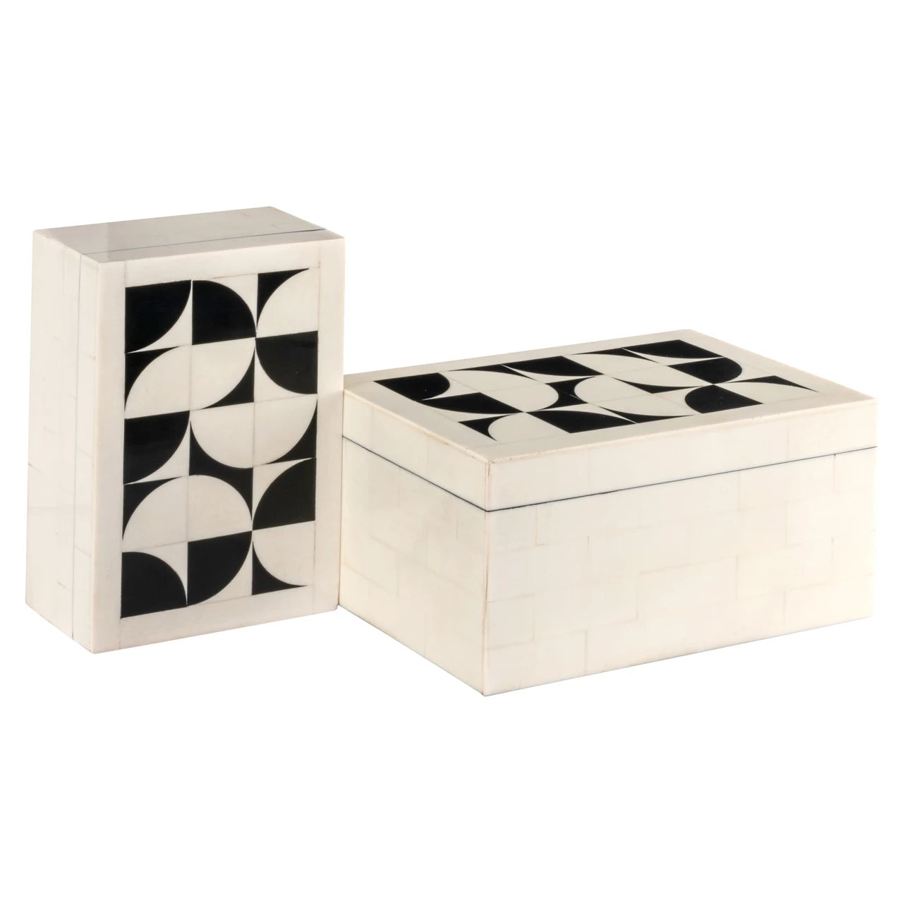 Oppbevaringsboks Flake white sett med 2 Richmond Interiors Oppbevaring