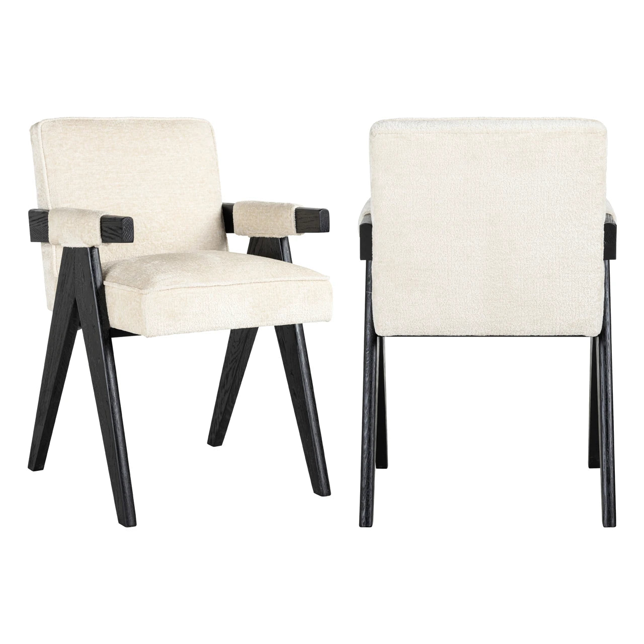 Spisestol Cooper hvit chenille Richmond Interiors Spisestol