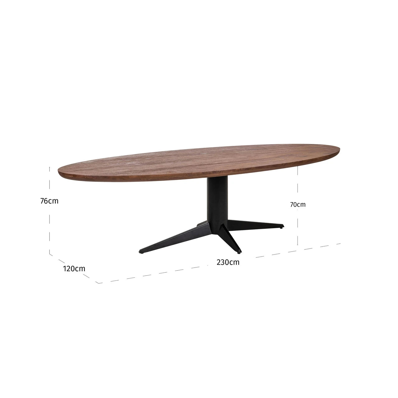 Spisebord Stafford spicebrown oval 280 Richmond Interiors Spisebord