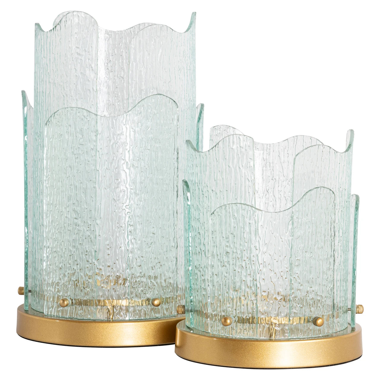 Hurricane light Danila gull stor Richmond Interiors Lanterne og lysglass