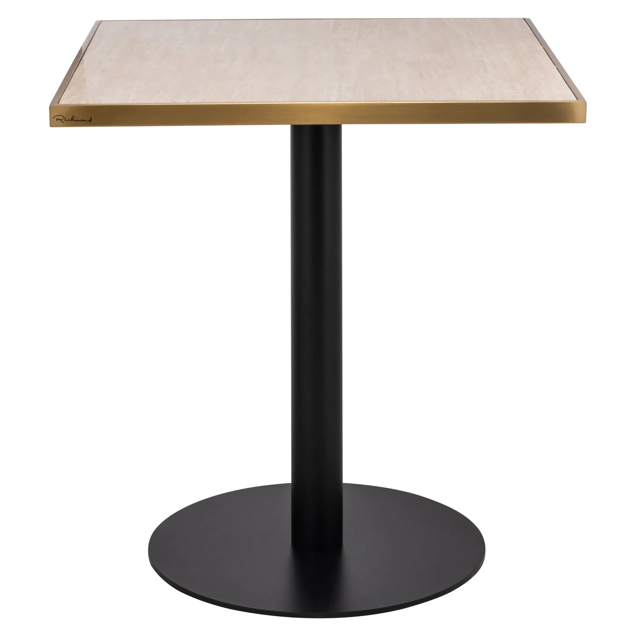 Bistrobord Brazza beige 70x70 Richmond Interiors Bordlampe