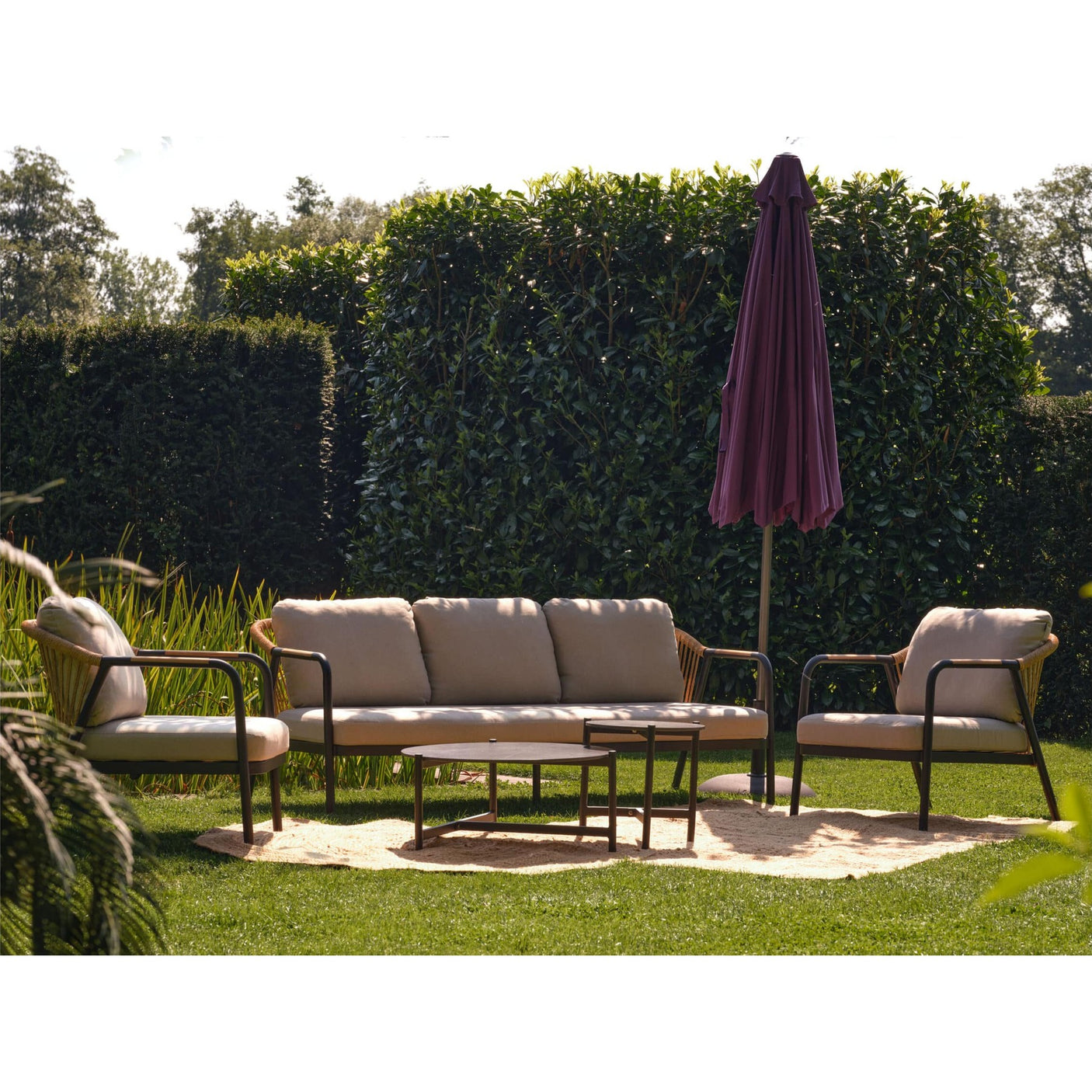 Nice 3+1+1 m/bord Hartman Loungegruppe