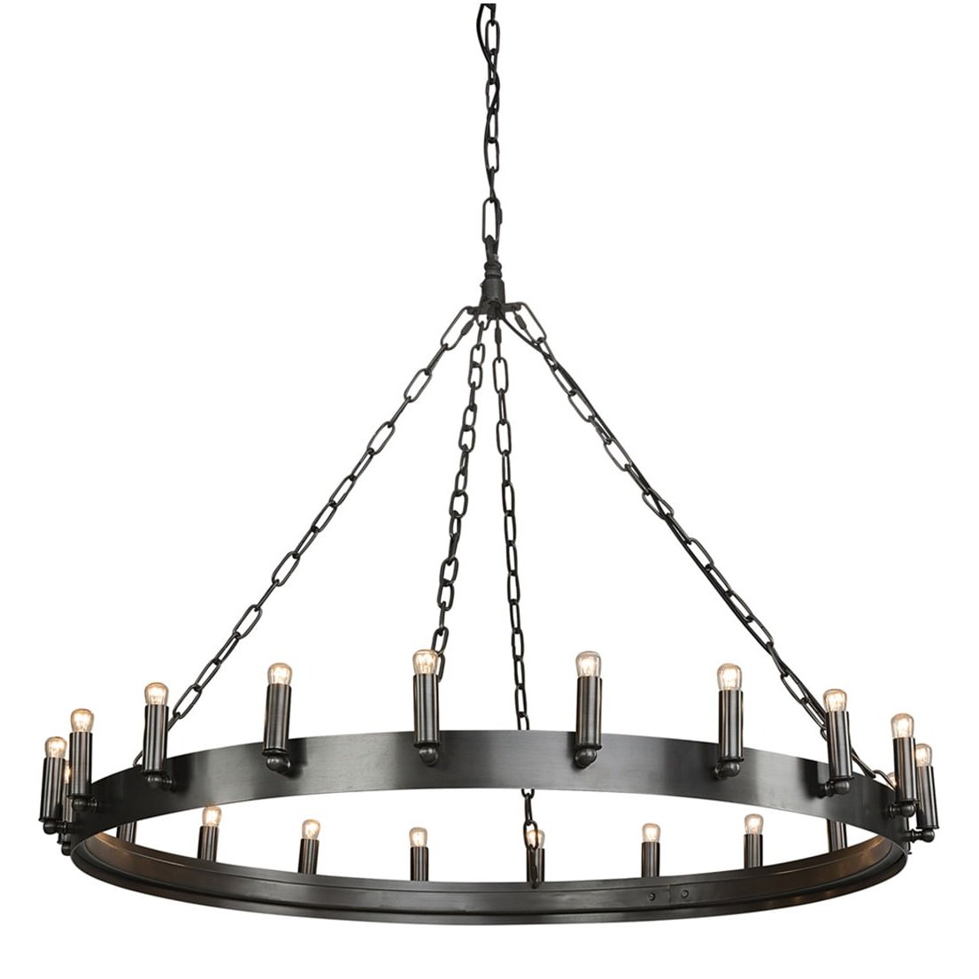 Crown Taklampe Antique iron Artwood Taklampe
