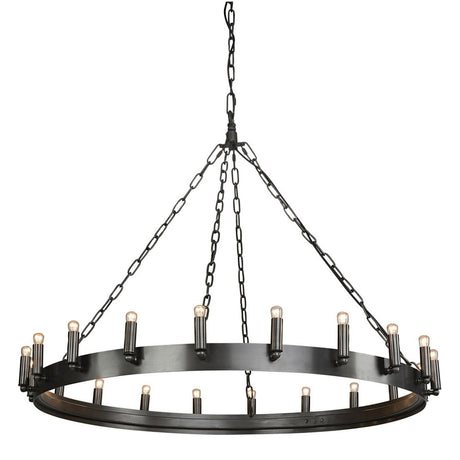 Crown Taklampe Antique iron Artwood Taklampe