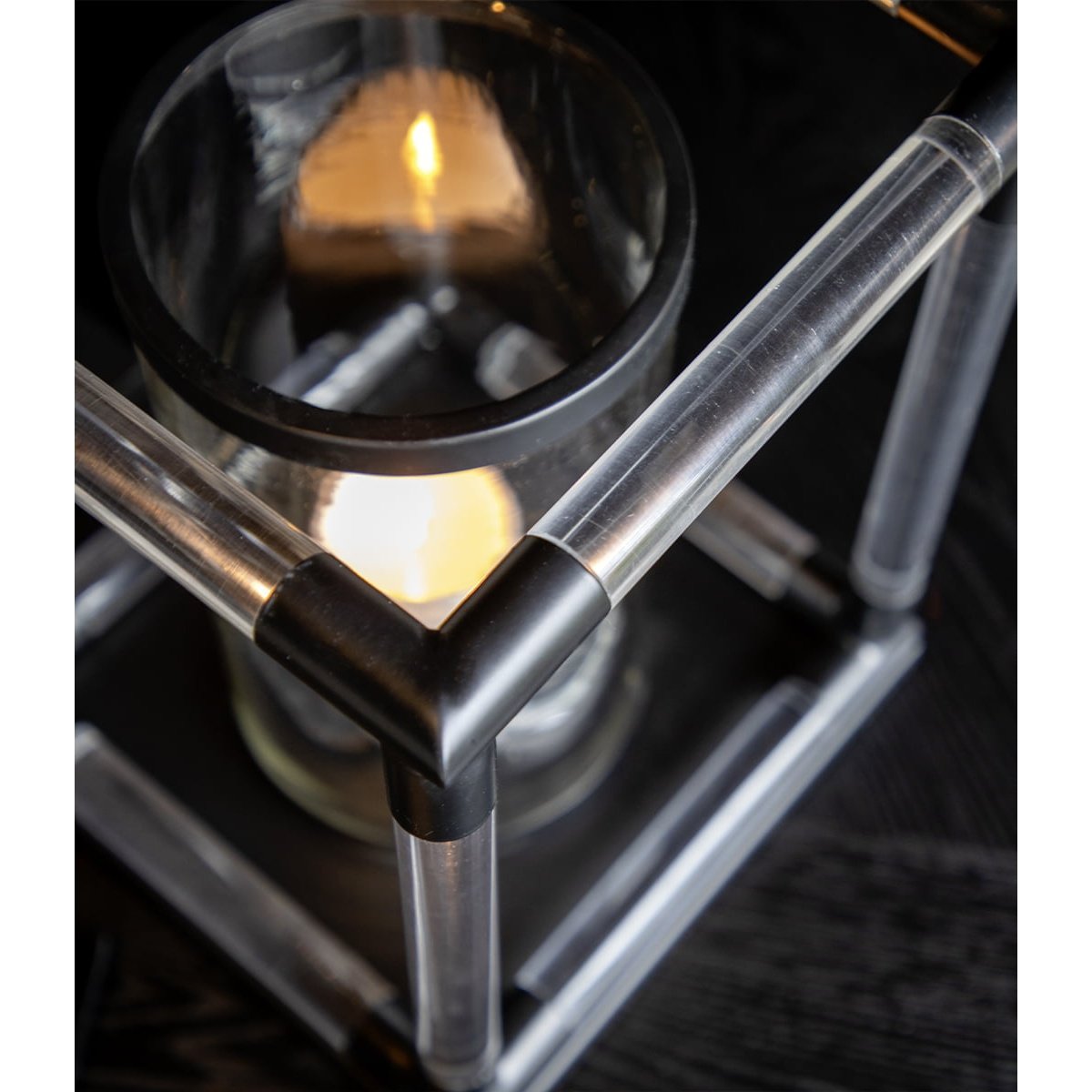 BALTIMORE - Black Artwood Lanterne og lysglass