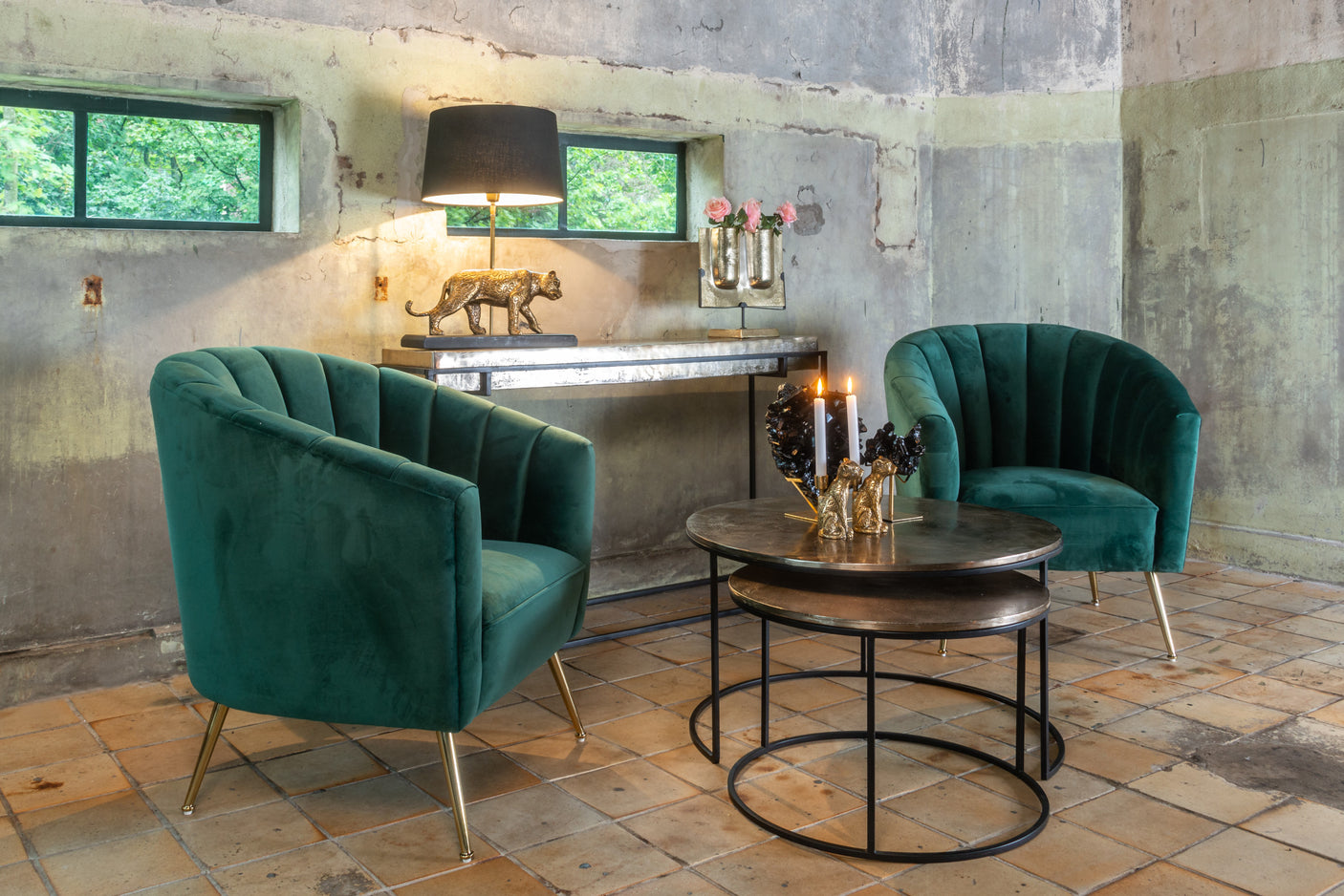 Console Chandon champagne gull Richmond Interiors Konsollbord