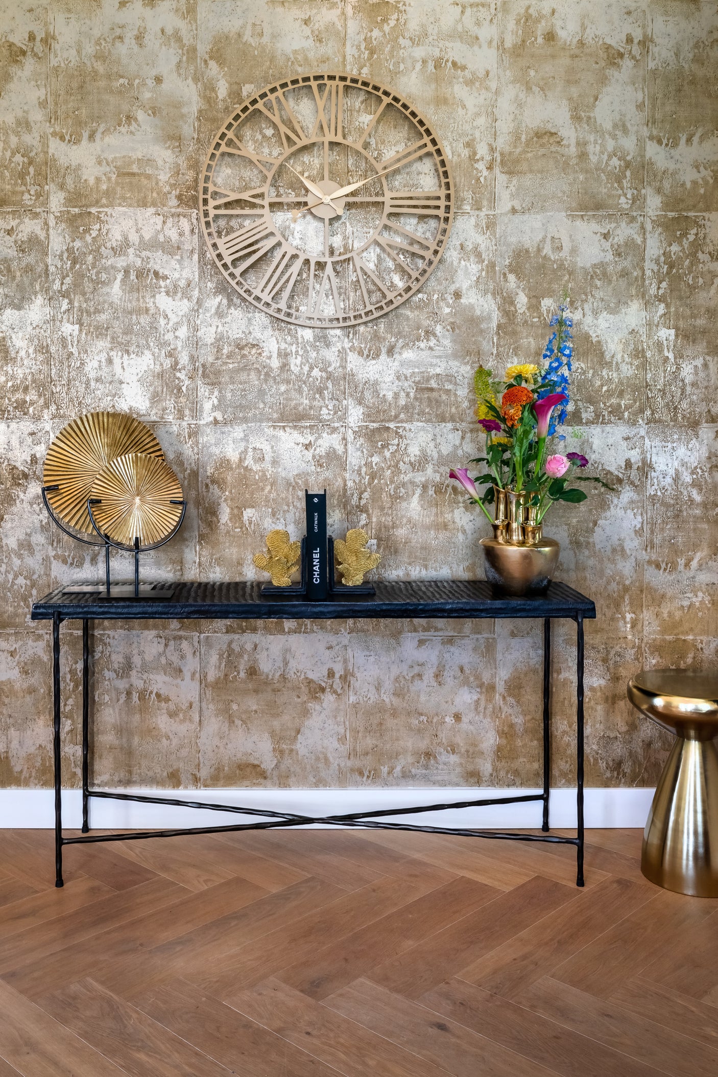 End table Arlo gold Richmond Interiors Sidebord