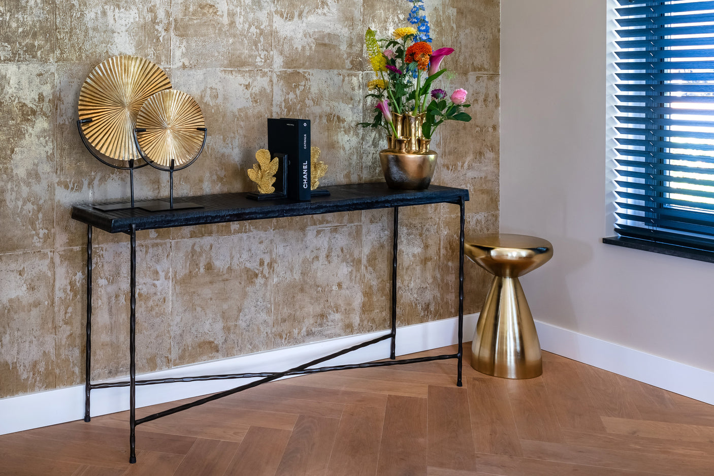 End table Arlo gold Richmond Interiors Sidebord